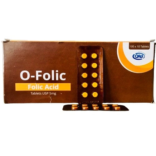 FOLIC ACID TAB 5MG (OA&J)1000'S