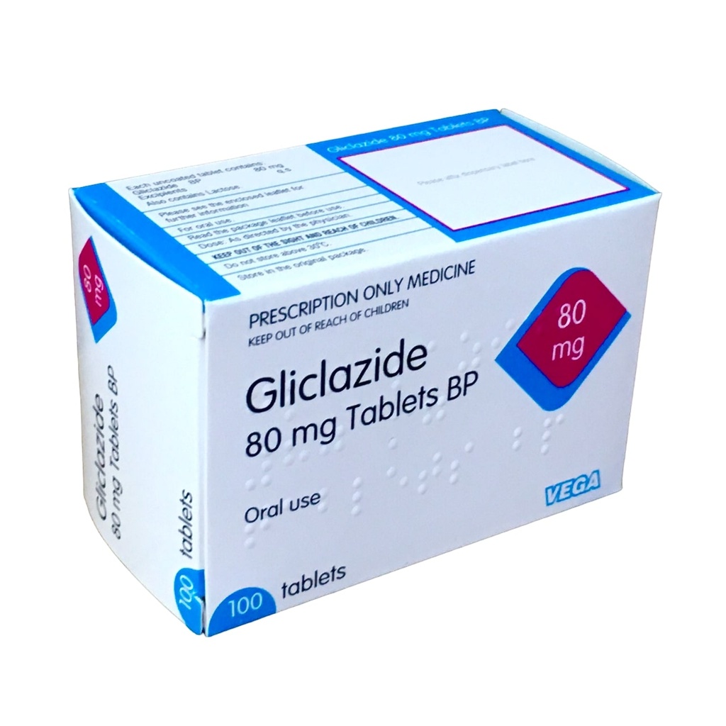 GLICLAZIDE 80MG TABLETS 100s VEGA UK