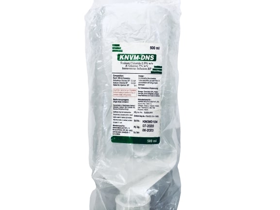 KNVM-DNS SODIUM CHLORIDE 0.9% W/V & GLUCOSE 5% W/V INTRAVENOUS INFUSION BP 500ML KM