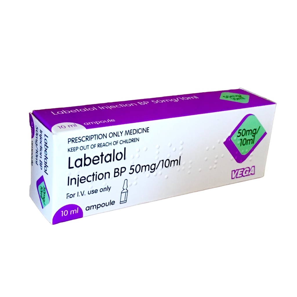 LABETALOL INJECTION BP 50MG/10ML 1s VEGA UK