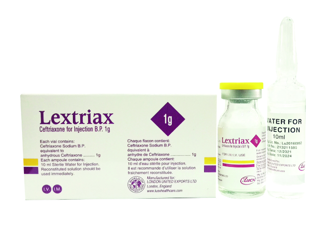 LEXTRIAX 1G INJECTON 10ML (CEFTRIAXONE)
