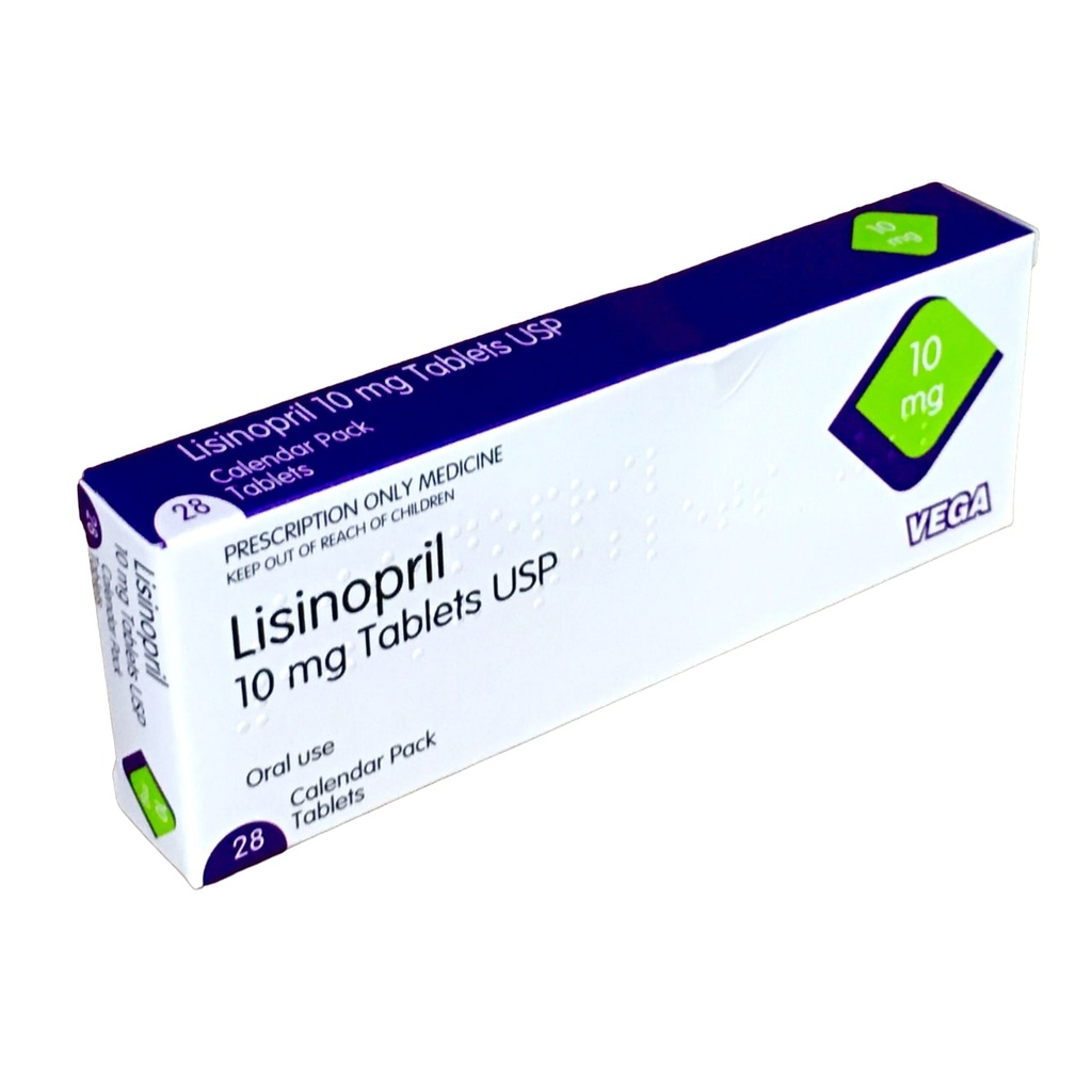 LISINOPRIL TABLETS 10MG 28s VEGA  UK