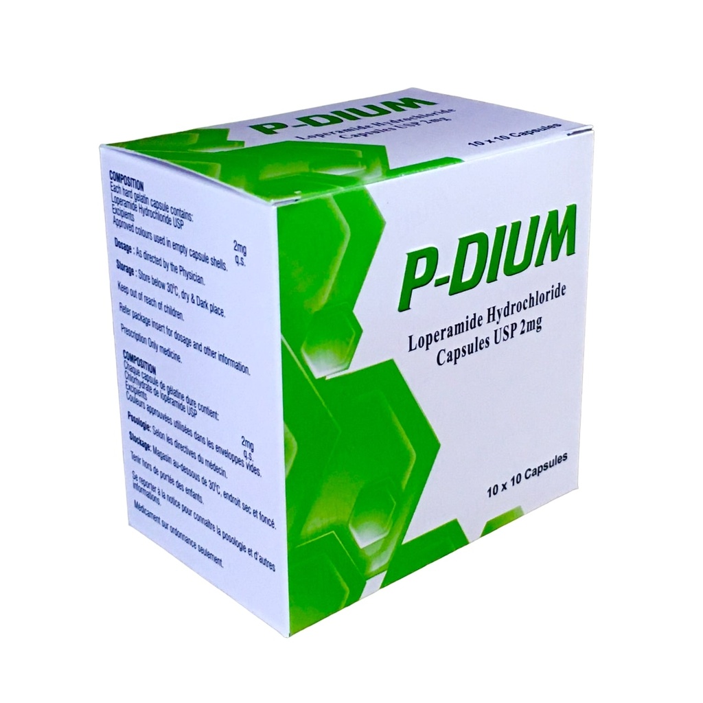 P-DIUM LOPERAMIDE HYDROCHLORIDE CAPSULES 2MG 100s TRIDENT LIFELINE