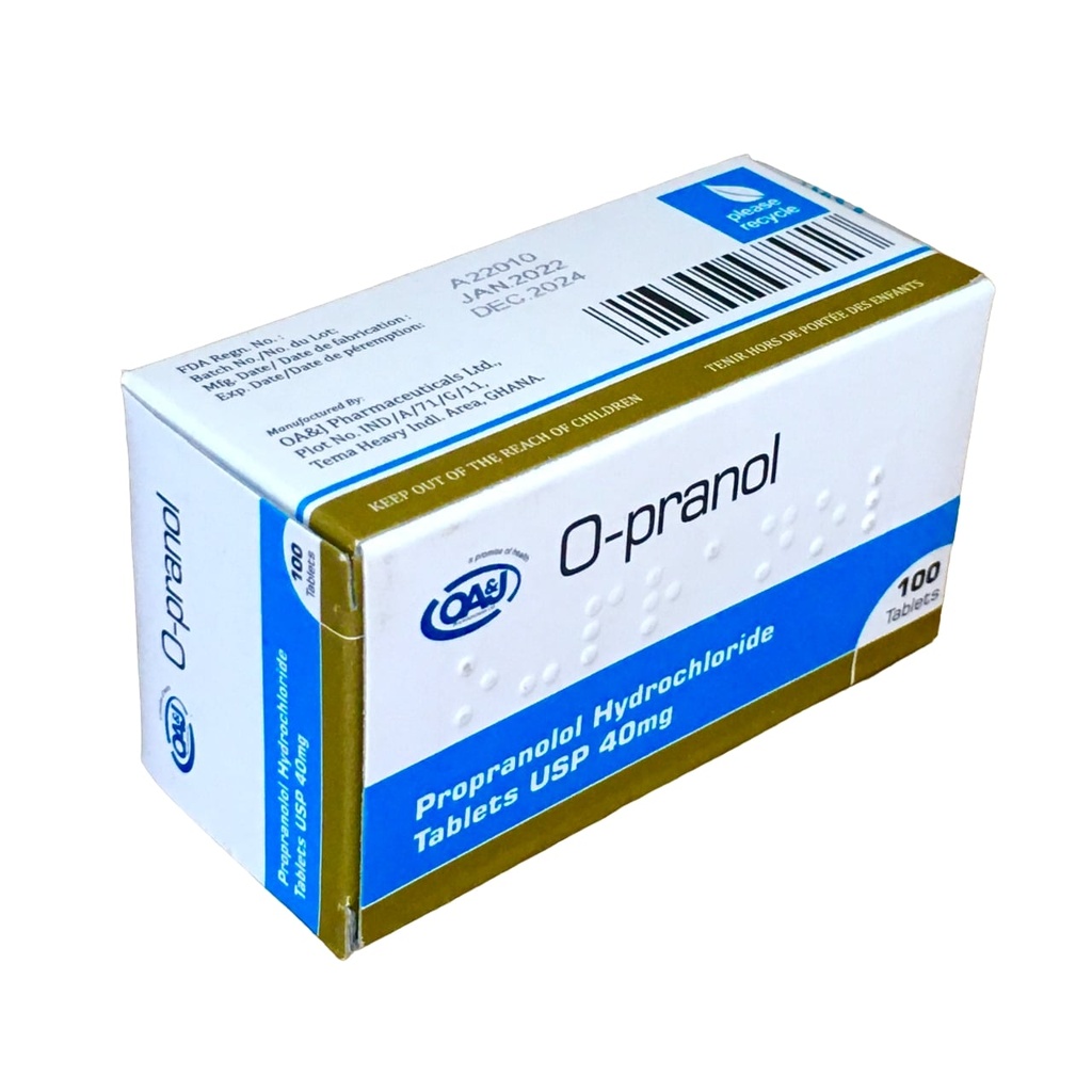 [OAJ-77] PROPANOLOL TAB 40MG (OA&J)