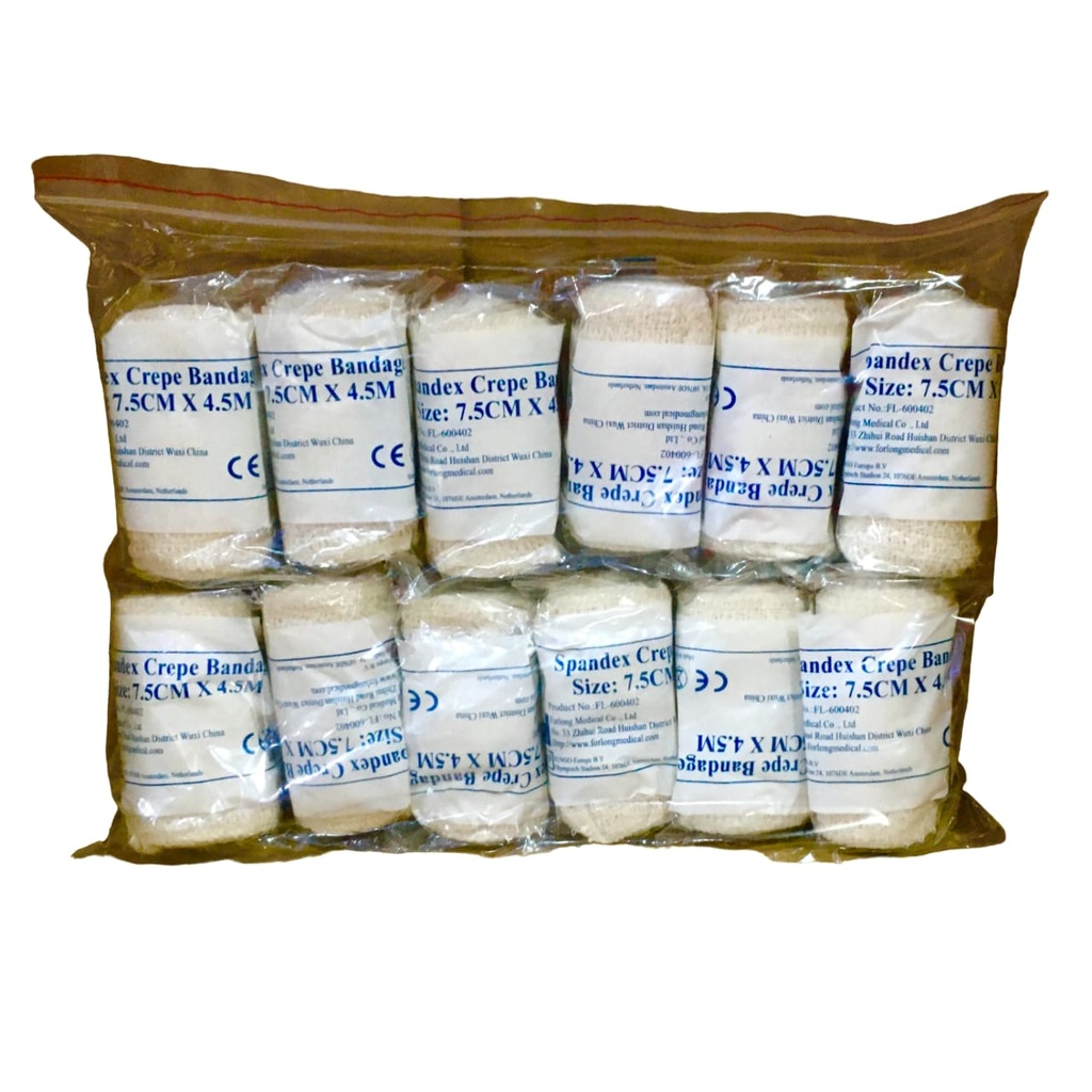 [PNC_FLM-06] SPANDEX CREPE BANDAGE ( 7.5CM*4.5) 3 INCHES FORLONG MEDICAL FLMED