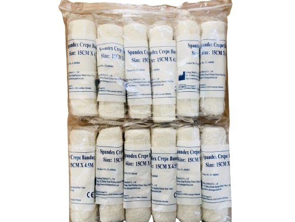 [PNC_FLM-08] SPANDEX CREPE BANDAGE WHITE COLOR (15CM*4.5M ) 6 INCHES FORLONG MEDICAL FLMED