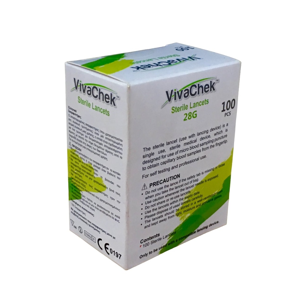 VIVACHEK SINGLE USE LANCETS 100S