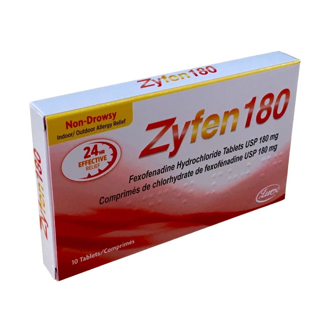 ZYFEN 180MG TABLETS 10'S [Fexofenadine]