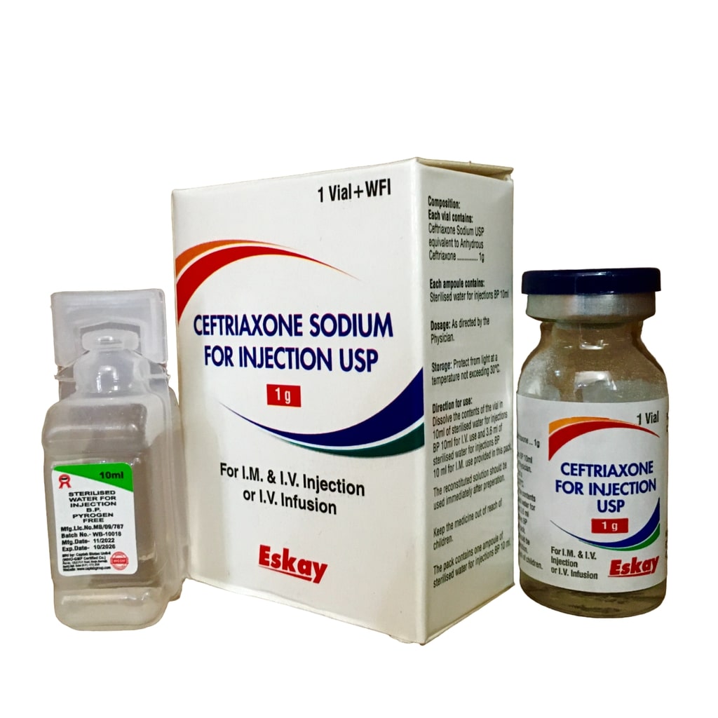 INJ CEFTRIAXONE 1GM (WFI)