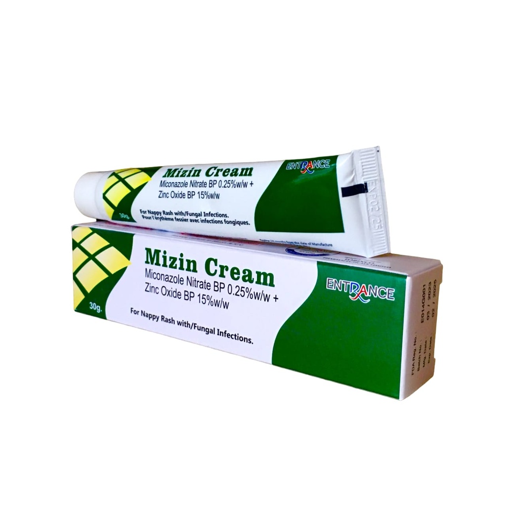 [ENT-164] MIZIN CREAM 30GM (Zinc Oxide + Miconazole)