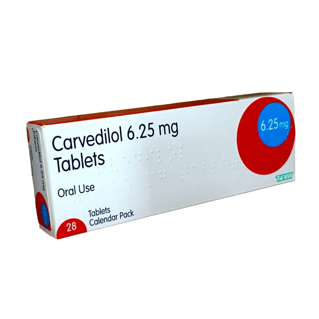 [UKP_GEN-78] CARVEDILOL 6.25MG 28' (TEVA)