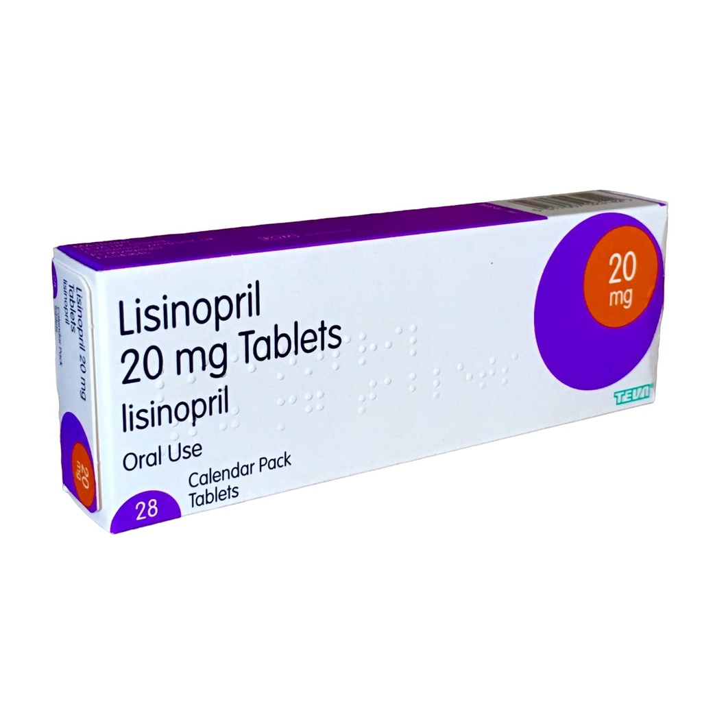 [UKP_GEN-193] Lisinopril 20mg Cap 28's (Teva)
