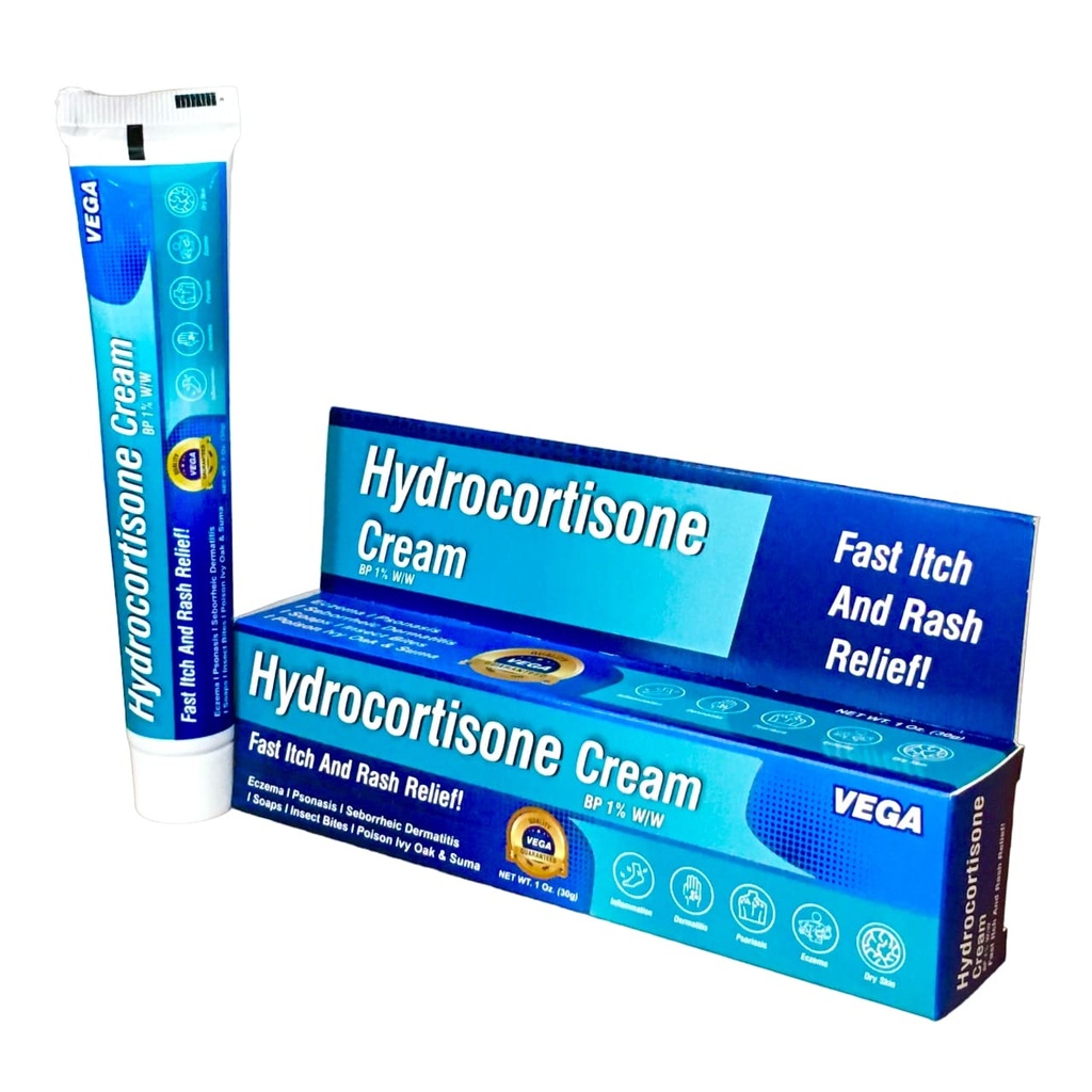 HYDROCORTISONE CREAM 1% 30G VEGA UK