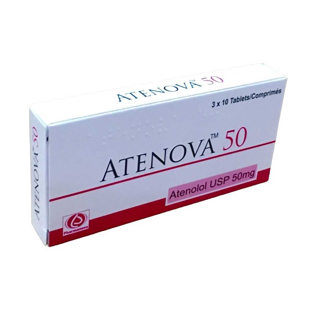 Atenova 50 Mg Tab 30'S (Atenolol)