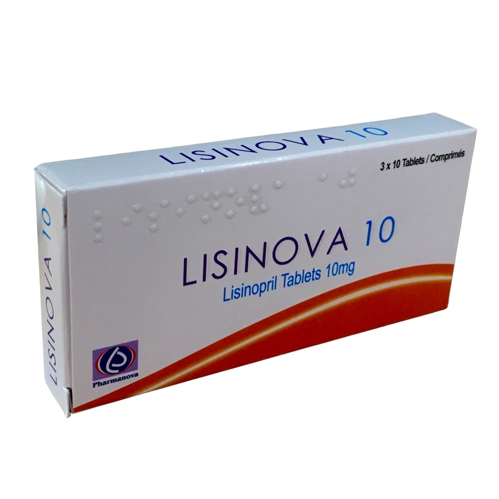 Lisinova 10 Mg Tabs 30'S  (Lisinopril)