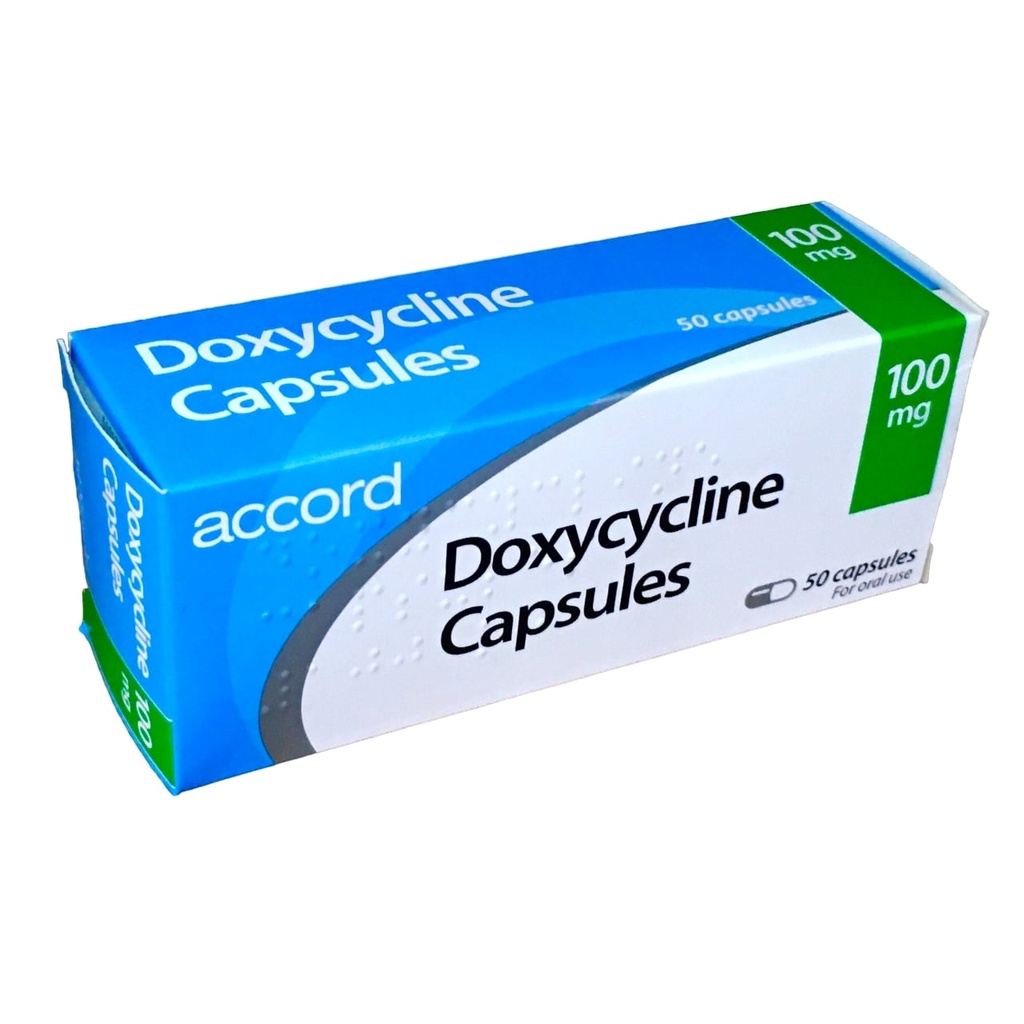 DOXYCYCLINE CAPS 100MG 50's (U.K)