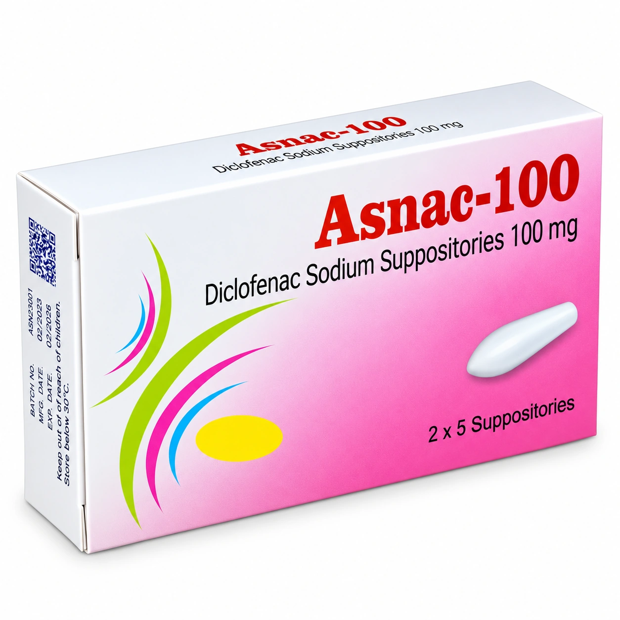 Asnac 100Mg Supp 10'S (Diclofenac)