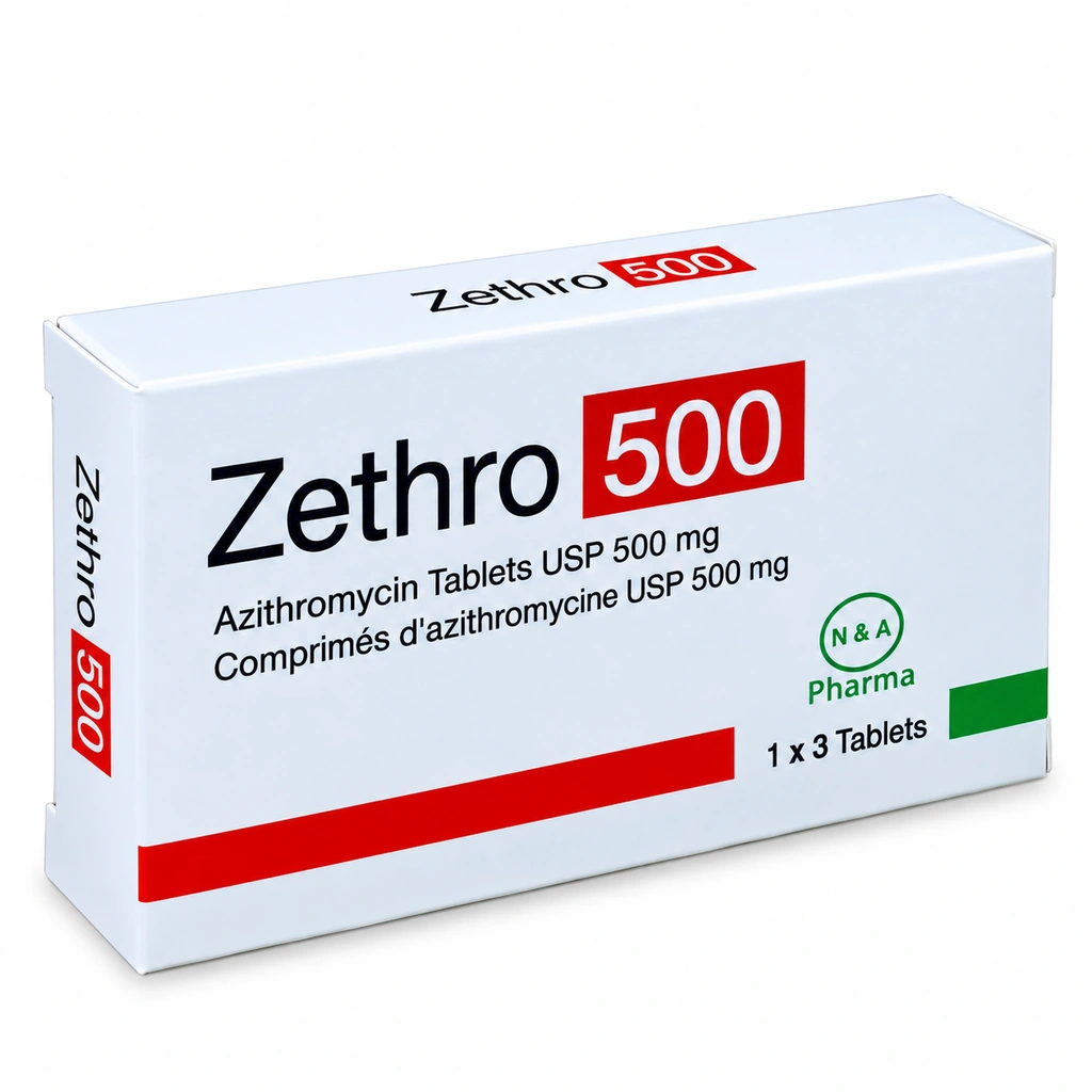 [NNA-01] Azithromycin 500mg 3's(Zethro)