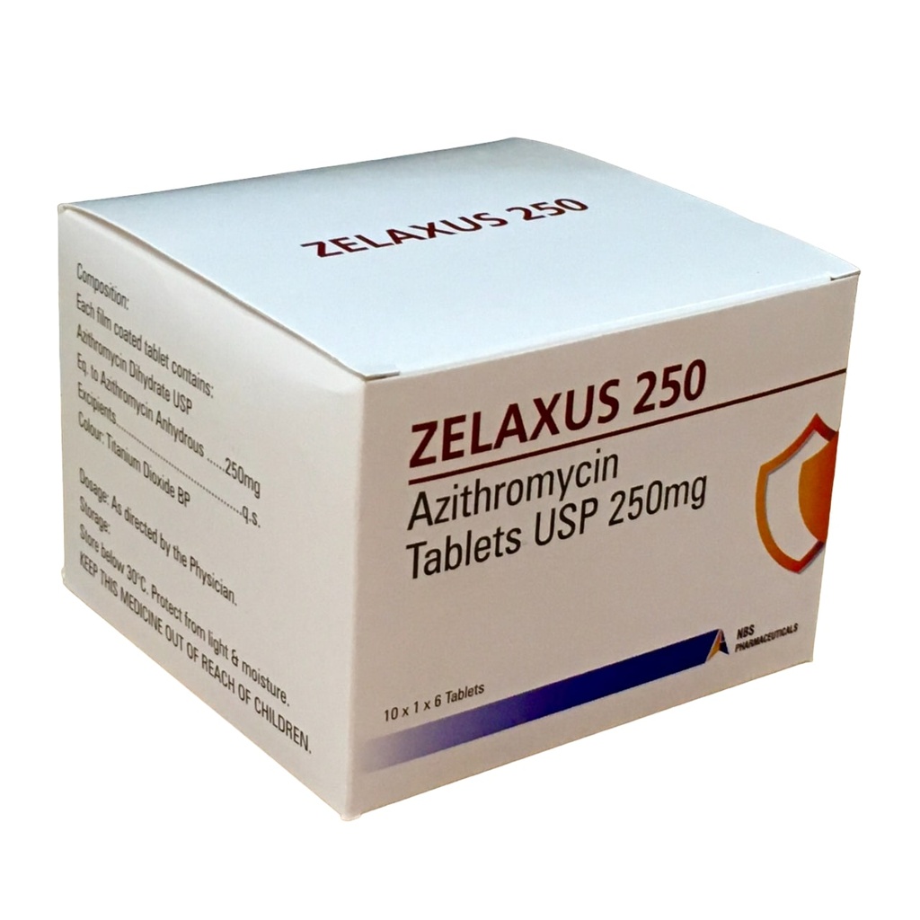 Azithromycin 250mg (Zelaxus)
