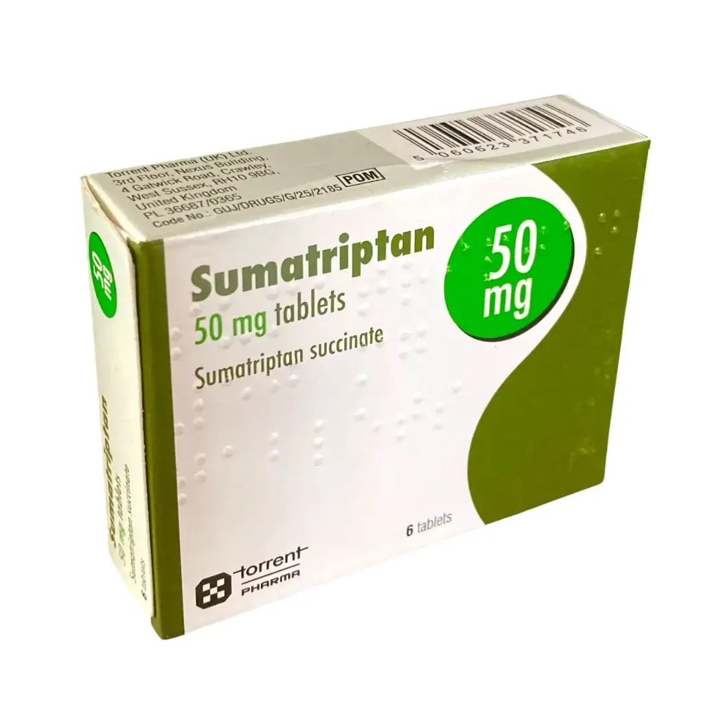 SUMATRIPTAN 50MG 6'S