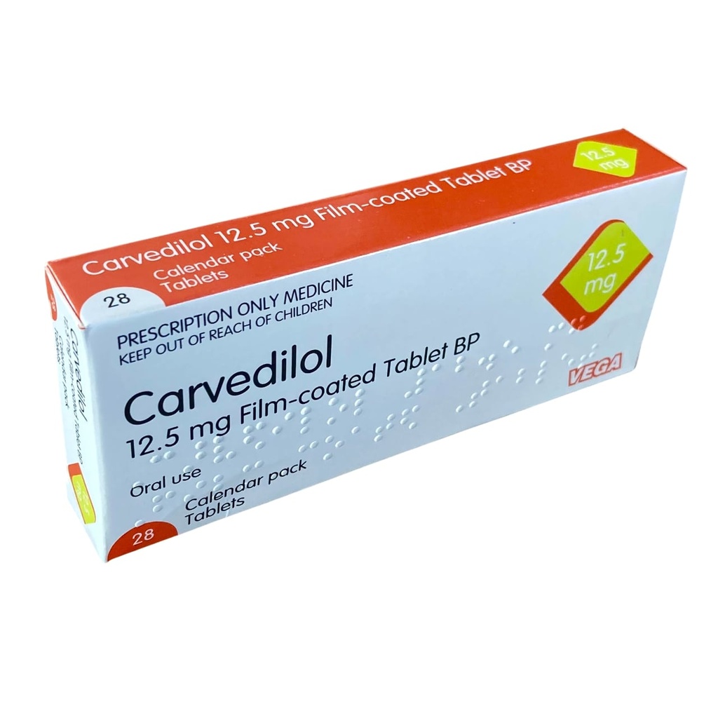 Carvedilol tabs 12.5mg 28's VEGA