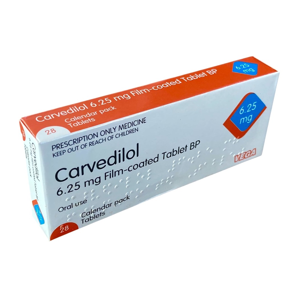 Carvedilol tabs 6.25mg 28's VEGA