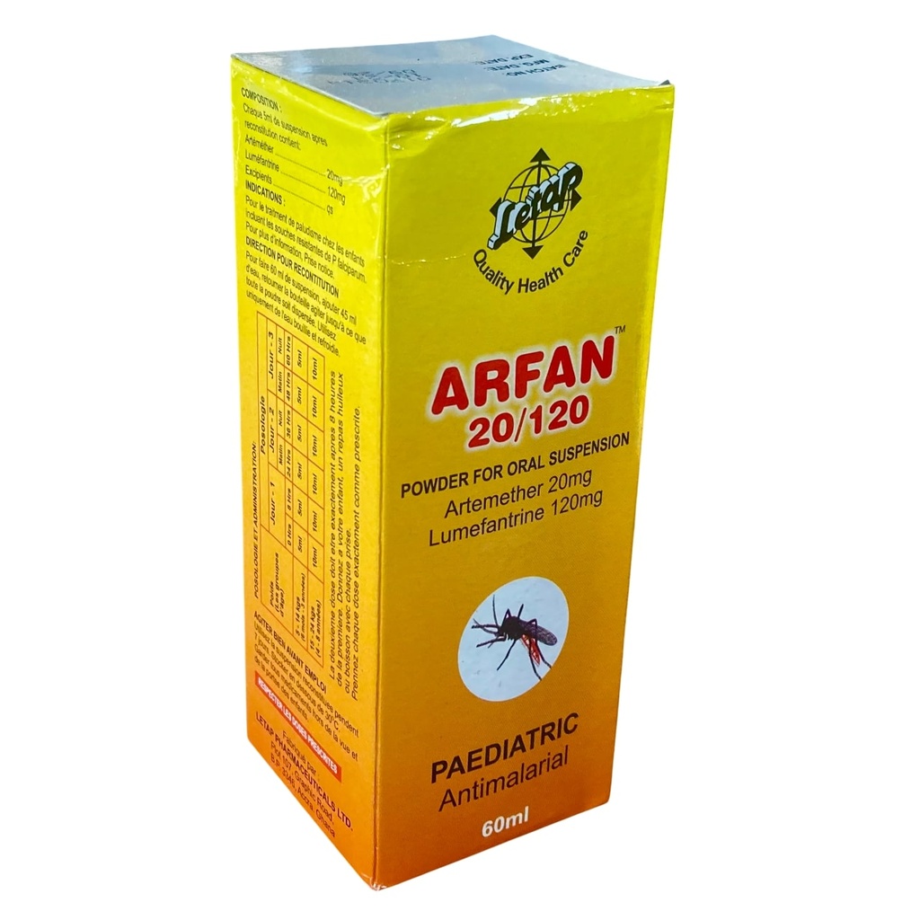 ARFAN 20/120 SUSP 60ML