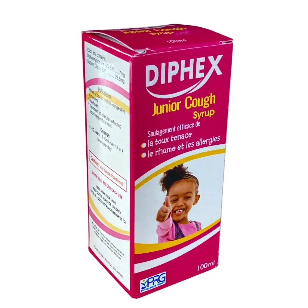 DIPHEX JNR COUGH SYR 100ML