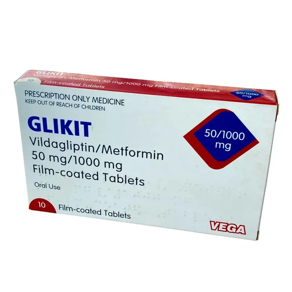 GLIKIT VILDAGLIPTON /METFORMIN 50MG/1000MG TABLETS 10s VEGA UK 