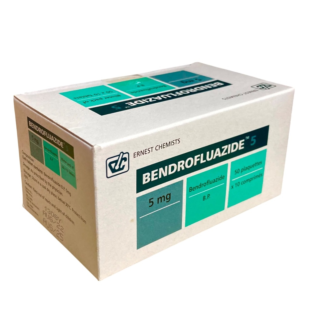BENDROFLUAZIDE TAB 5MG 500' (ECL)