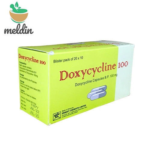 [ECL_DS-49] DOXYCYCLINE CAPS 100MG 200' (ECL)