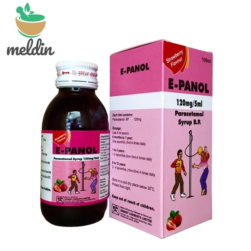 [ECL_DS-70] E-Panol Syr Strawberry 100Ml (Paracetamol)