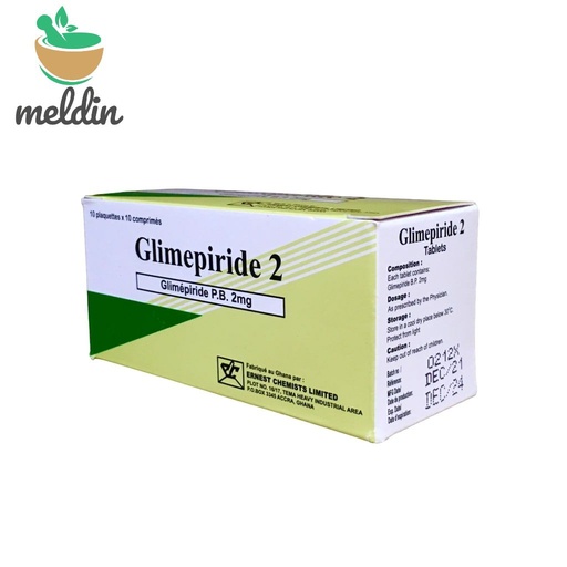 [ECL_DS-89] GLIMEPIRIDE TABS 2MG 100' (ECL)