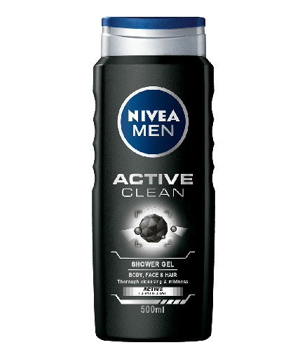 [ECL_NVA-103] NIVEA SG ACTIVE CLEAN CHARCOAL 500ML