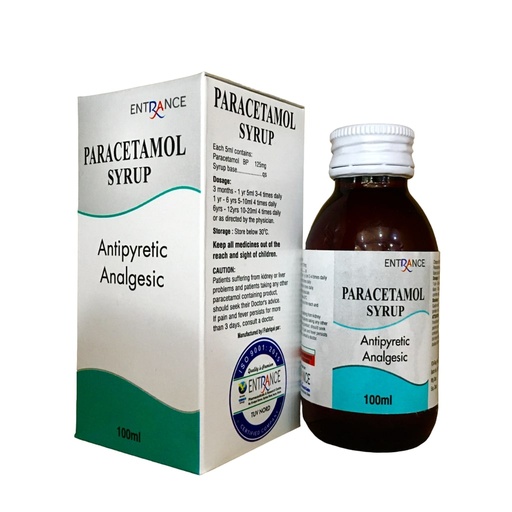 [ENT-177] Paracetamol Syr 125Mg/5Ml 100Ml (Entrance)