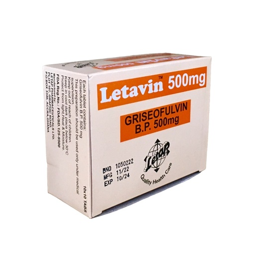 [LTP-56] Letavin Tab 500Mg (Griseofulvin)