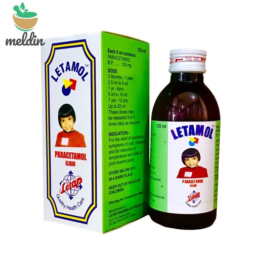 [LTP-65] Paracetamol Syr 125Mg/5Ml 100Ml (Letamol)