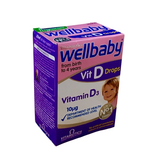 [UKP_VBT-62] Wellbaby Vitamin D Drops 30Ml'S