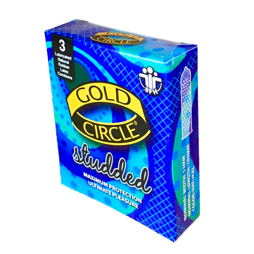 [OSN-04] GOLD CIRCLE CONDOM 3's(Studded)