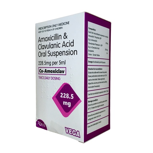 [PNC_VGA-83] CO-AMOXICLAV SUSP 228.5MG/5ML 70ML VEGA UK