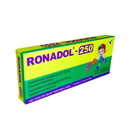 [RXM-59] Ronadol 250Mg Supp 100'S (Paracetamol)