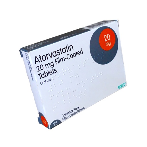 [UKP_GEN-32] ATORVASTATIN 20MG TABS 28'S TEVA