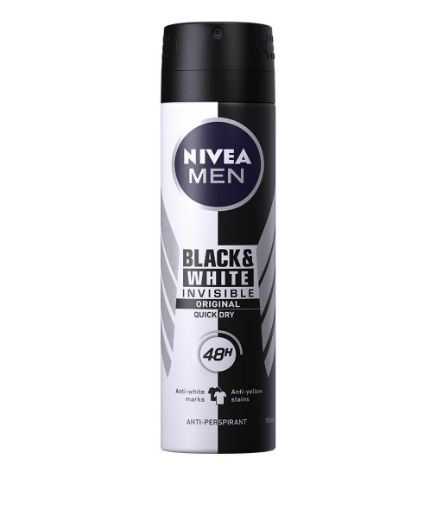 [ECL_NVA-31] NIVEA DEOSPRAY INVINCIBLE BLACK&WHITE MEN 150ML