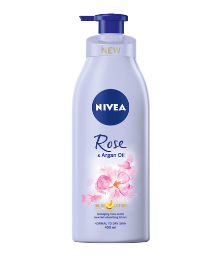 [ECL_NVA-66] NIVEA LOTION ROSE&ARGAN OIL 400ML