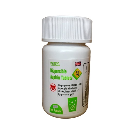 [PNC_VGA-91] DISPERSIBLE ASPIRIN TABLETS 75MG 100s VEGA UK