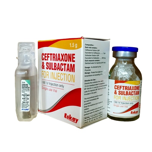 [ESK-37] INJ CEFTRIAXONE + SULBACTAM 1.5G (WFI)
