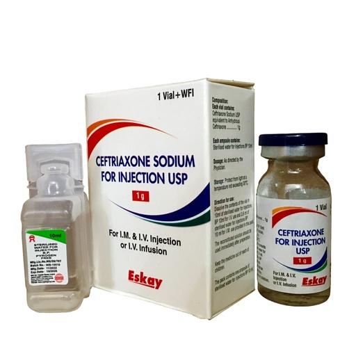 [ESK-50] Inj Ceftriaxone 1Gm (Wfi)