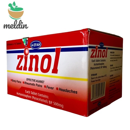 [A_Efah-11] Zinol 500Mg Tab 50'S (Acetaminophen)
