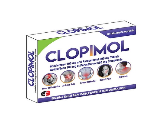 [GBP-21] Clopimol Tablet (Para + Aceclofenac)