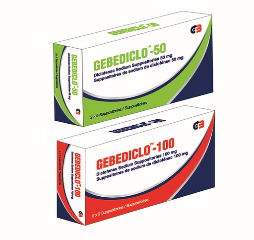 [GBP-52] Gebediclo 50Mg Supp 10'S (Diclofenac)